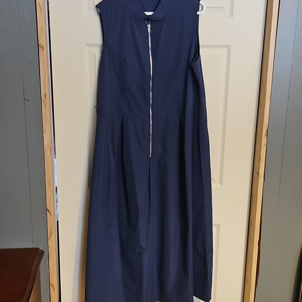 SHEIN Navy Maxi Dress with Zipper Detail - Picture 2 of 5